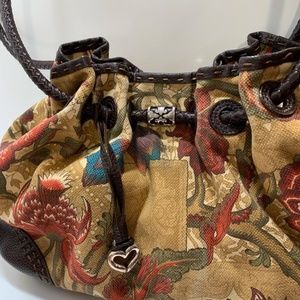 Brighton Vintage Tapestry Floral shoulder bag, very nice condition